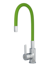 Baterie de bucatarie pipa flexibila verde ERMETIQ A208V